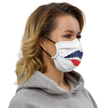 Load image into Gallery viewer, Lips - Red White and Blue Lips 1 - Premium face mask
