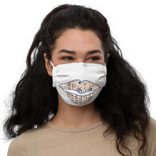 Load image into Gallery viewer, Lips - Red White and Blue Lips 6 - Premium face mask
