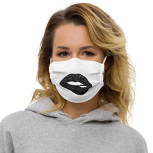 Load image into Gallery viewer, Glitter Lip Black - Premium face mask
