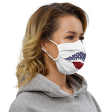 Load image into Gallery viewer, Lips - Red White and Blue Lips 4 - Premium face mask
