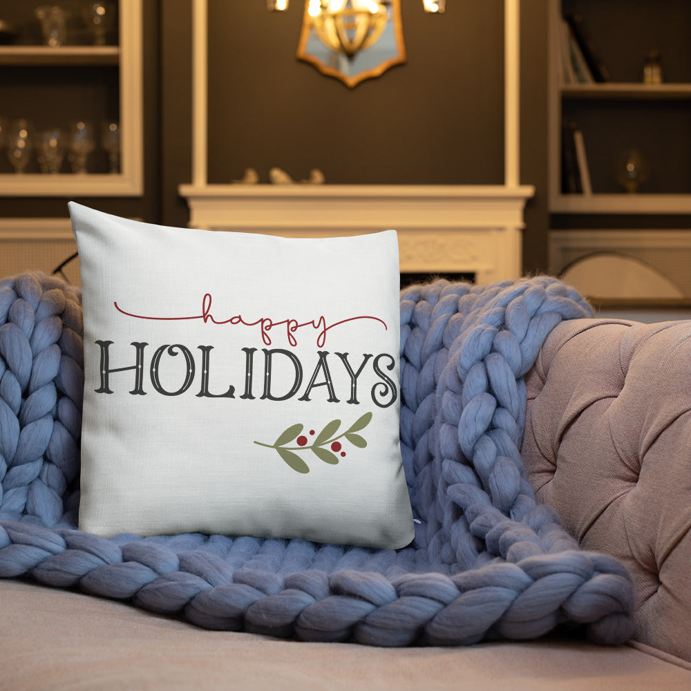 Happy Holidays Premium Pillow