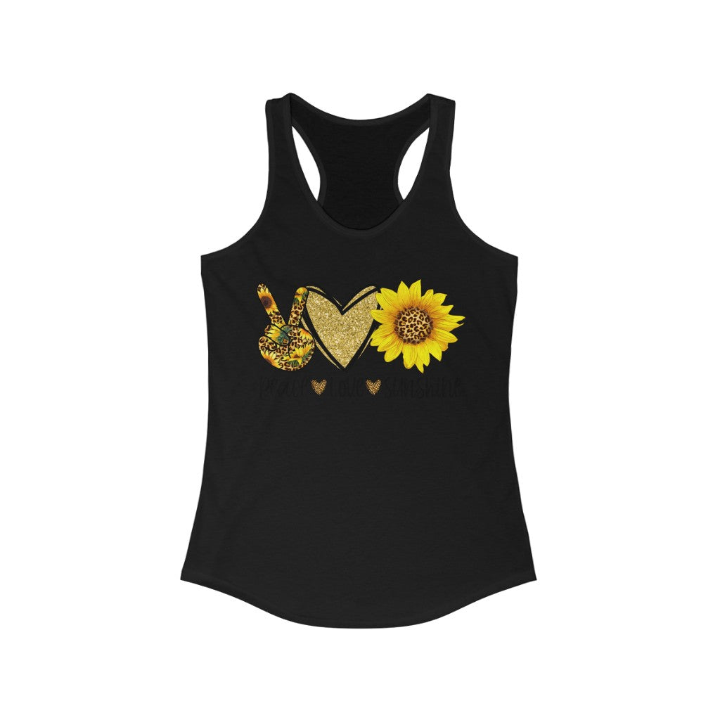 Peace Love Sunshine - Women's Ideal Racerback Tank