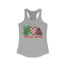 Load image into Gallery viewer, Peace Love Christmas - Women&#39;s Ideal Racerback Tank
