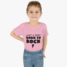 Load image into Gallery viewer, Baby Born To Rock Infant Baby Rib Bodysuit
