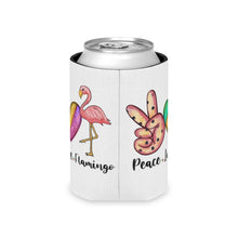 Load image into Gallery viewer, Peace Love Flamingo - Can Cooler
