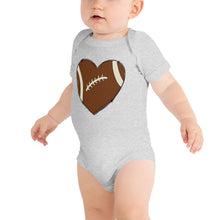 Load image into Gallery viewer, Sports Heart-Football  Baby short sleeve one piece
