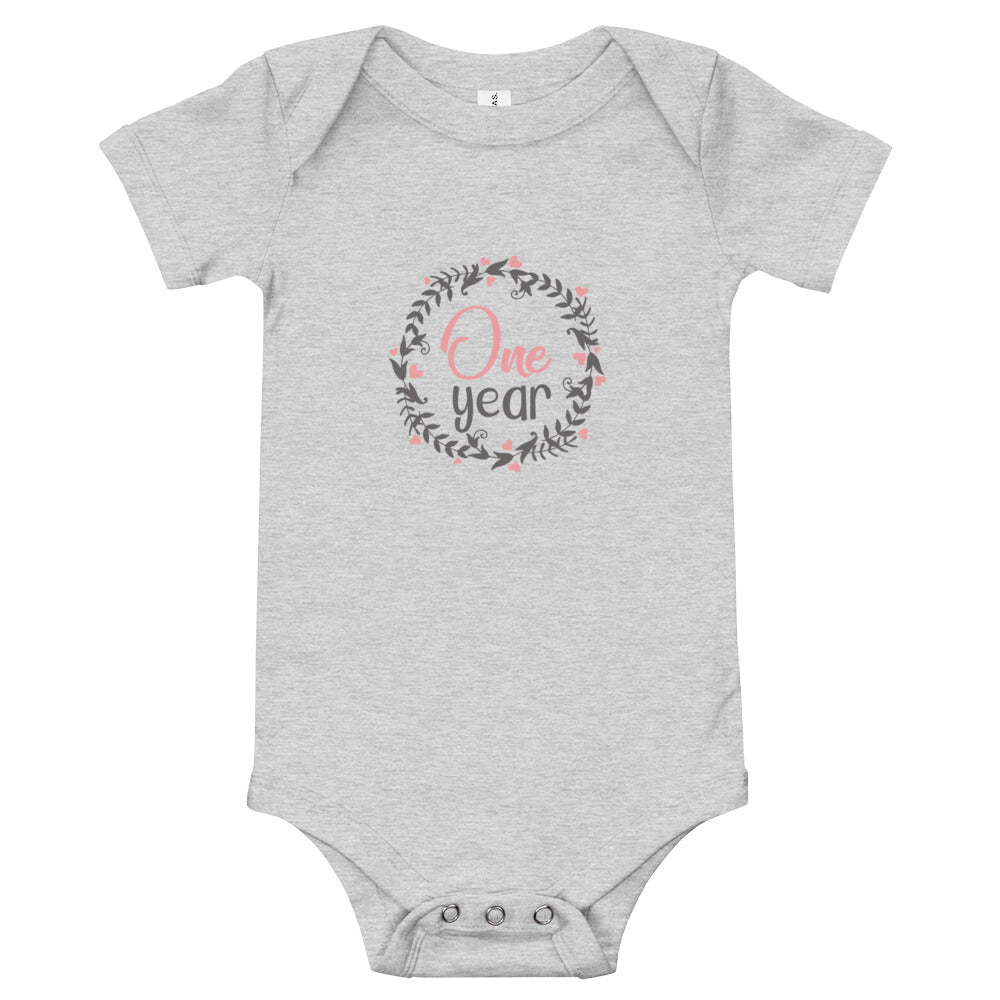 One year - Baby short sleeve one piece