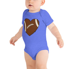 Load image into Gallery viewer, Sports Heart-Football  Baby short sleeve one piece
