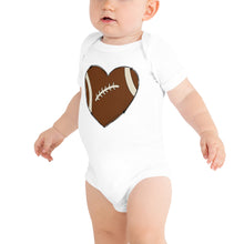 Load image into Gallery viewer, Sports Heart-Football  Baby short sleeve one piece
