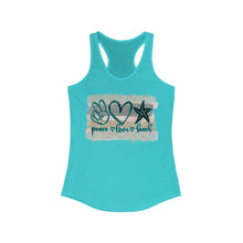 Load image into Gallery viewer, Peace Love Beach Women&#39;s Ideal Racerback Tank

