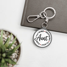 Load image into Gallery viewer, Aunt Kind Inspiring Classing Fun Keyring Tag
