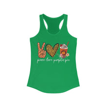 Load image into Gallery viewer, Peace Love Pumpkin Spice - Women&#39;s Ideal Racerback Tank
