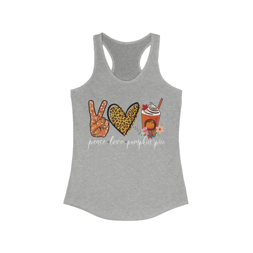 Peace Love Pumpkin Spice - Women's Ideal Racerback Tank