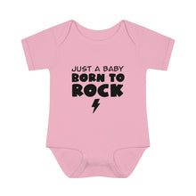 Load image into Gallery viewer, Baby Born To Rock Infant Baby Rib Bodysuit
