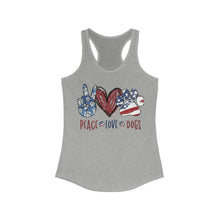 Load image into Gallery viewer, Peace Love Dogs - Women&#39;s Ideal Racerback Tank
