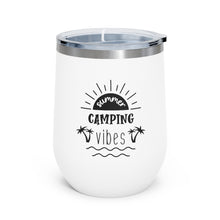 Load image into Gallery viewer, Happiness Camping Vibes 12oz Insulated Wine Tumbler
