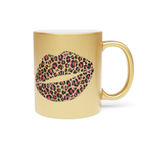 Load image into Gallery viewer, Leopard Lip Metallic Mug (Silver\Gold)
