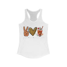 Load image into Gallery viewer, Peace Love Pumpkin Spice - Women&#39;s Ideal Racerback Tank
