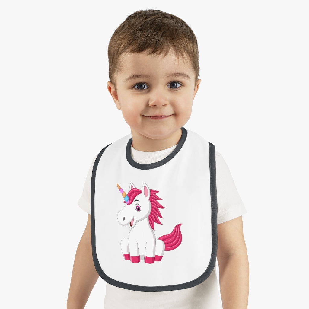 Copy of Baby Contrast Trim Jersey Bib