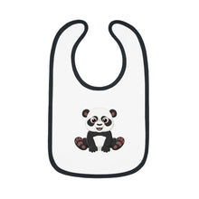 Load image into Gallery viewer, Baby Contrast Trim Jersey Bib Panda
