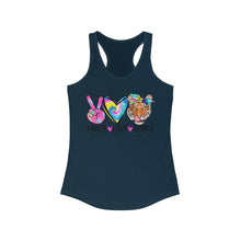 Load image into Gallery viewer, Peace Love Tigers - Women&#39;s Ideal Racerback Tank
