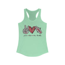 Load image into Gallery viewer, Peace Love Mix Drinks - Women&#39;s Ideal Racerback Tank
