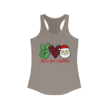 Load image into Gallery viewer, Peace Love Christmas - Women&#39;s Ideal Racerback Tank
