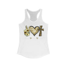 Load image into Gallery viewer, Peace Love Jesus - Women&#39;s Ideal Racerback Tank
