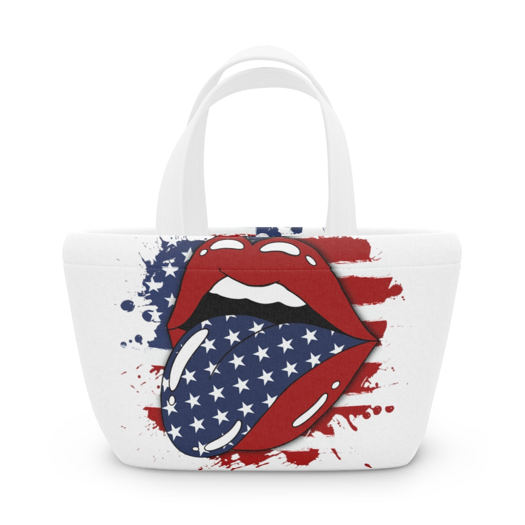 Patriotic Lips and Tongue - Soft Picnic Bag