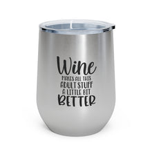 Load image into Gallery viewer, Wine makes all this Adult stuff a little better - Wine Tumbler
