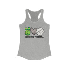 Load image into Gallery viewer, Peace Love Volleyball - Women&#39;s Ideal Racerback Tank
