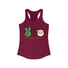 Load image into Gallery viewer, Peace Love Christmas - Women&#39;s Ideal Racerback Tank
