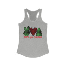 Load image into Gallery viewer, Peace Love Christmas - Women&#39;s Ideal Racerback Tank
