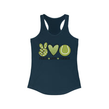 Load image into Gallery viewer, Peace Love Tennis - Women&#39;s Ideal Racerback Tank
