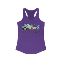 Load image into Gallery viewer, Peace Love Dachshund - Women&#39;s Ideal Racerback Tank
