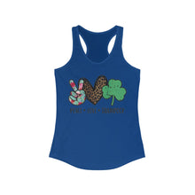 Load image into Gallery viewer, Peace Love Shamrock - Women&#39;s Ideal Racerback Tank
