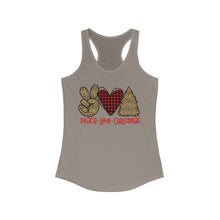 Load image into Gallery viewer, Peace Love Christmas - Women&#39;s Ideal Racerback Tank
