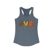 Load image into Gallery viewer, Peace Love Basketball - Women's Ideal Racerback Tank

