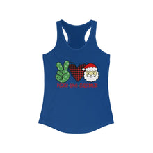 Load image into Gallery viewer, Peace Love Christmas - Women&#39;s Ideal Racerback Tank
