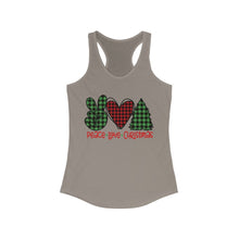 Load image into Gallery viewer, Peace Love Christmas - Women&#39;s Ideal Racerback Tank
