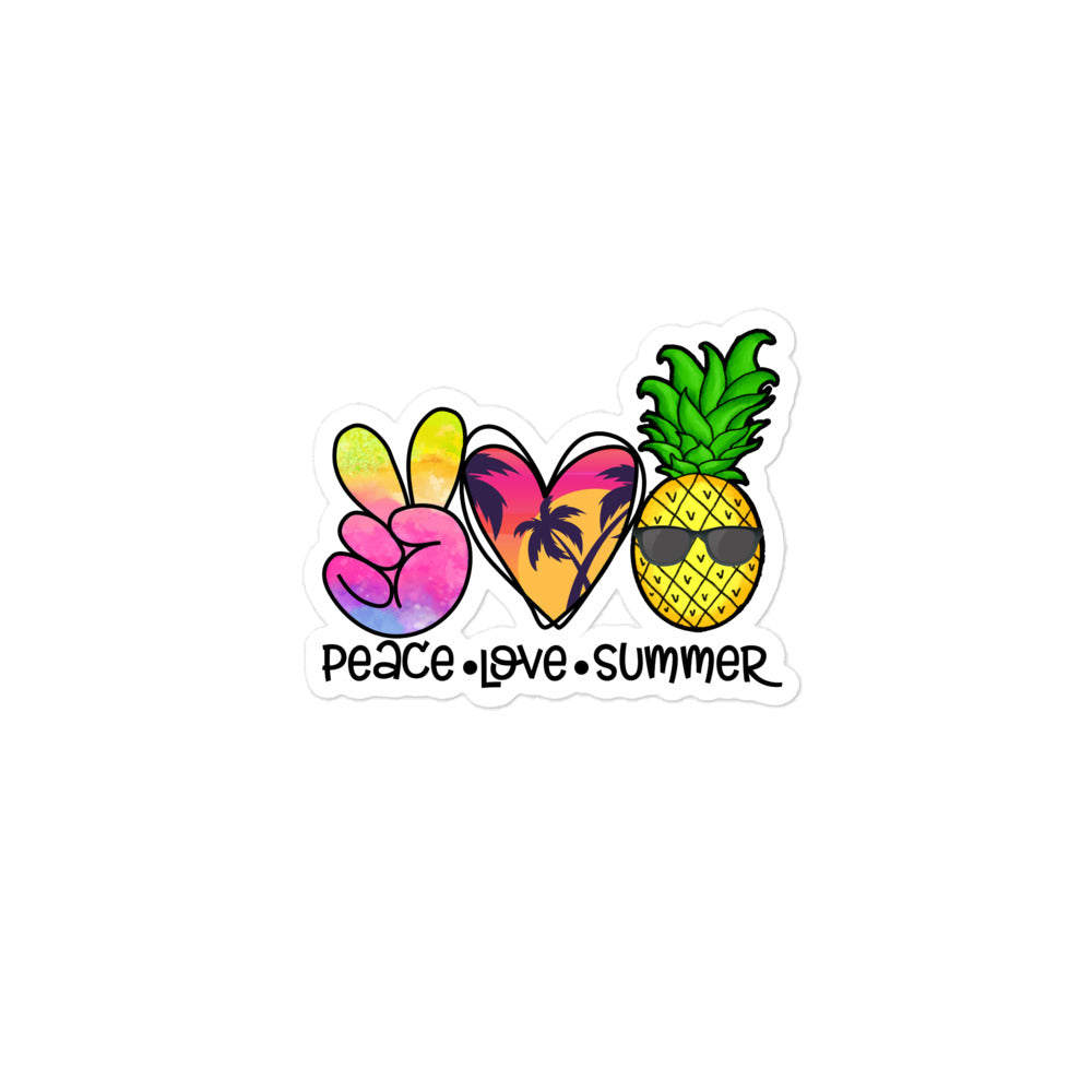 Peace Love Summer 9 - Bubble-free stickers