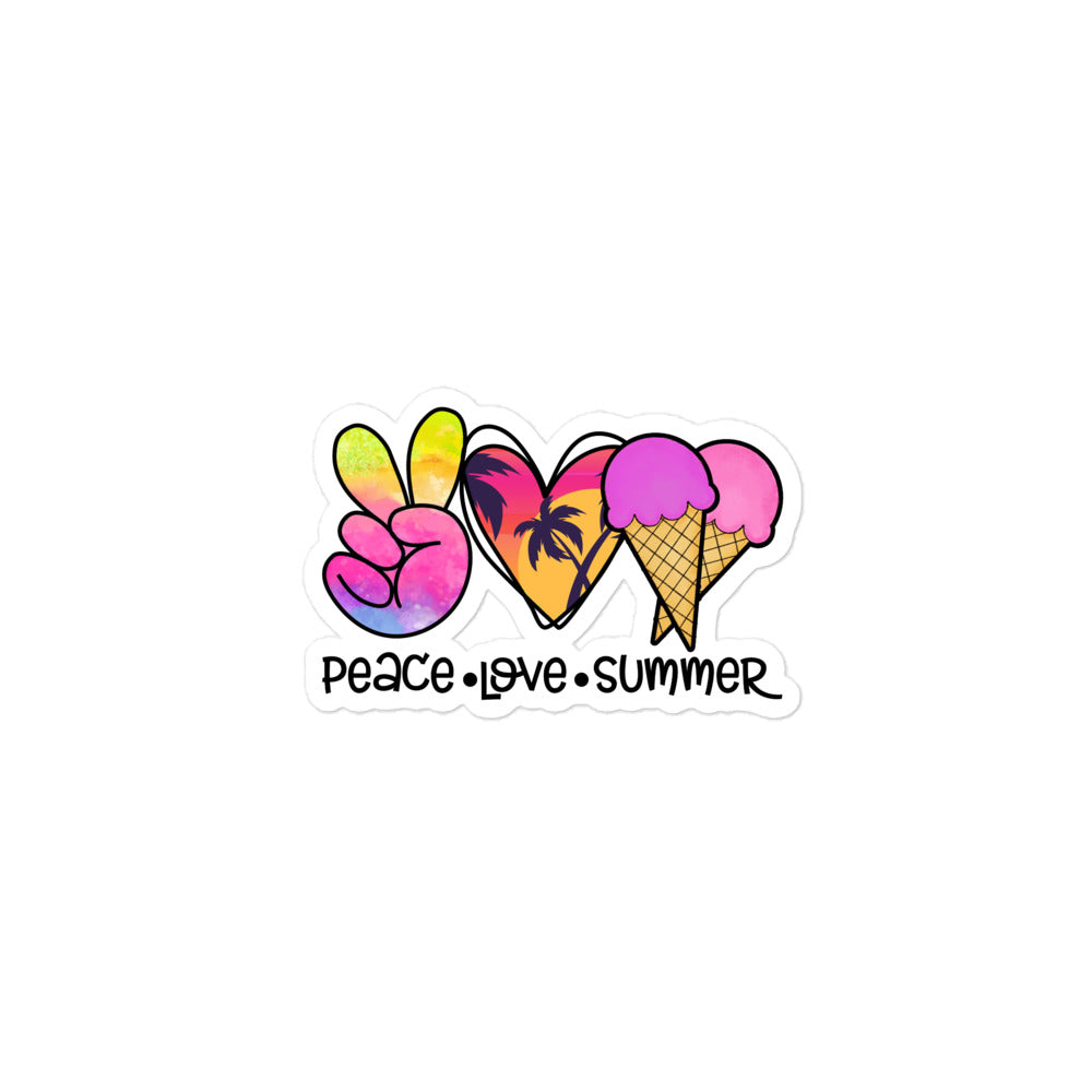 Peace Love Summer 8 - Bubble-free stickers