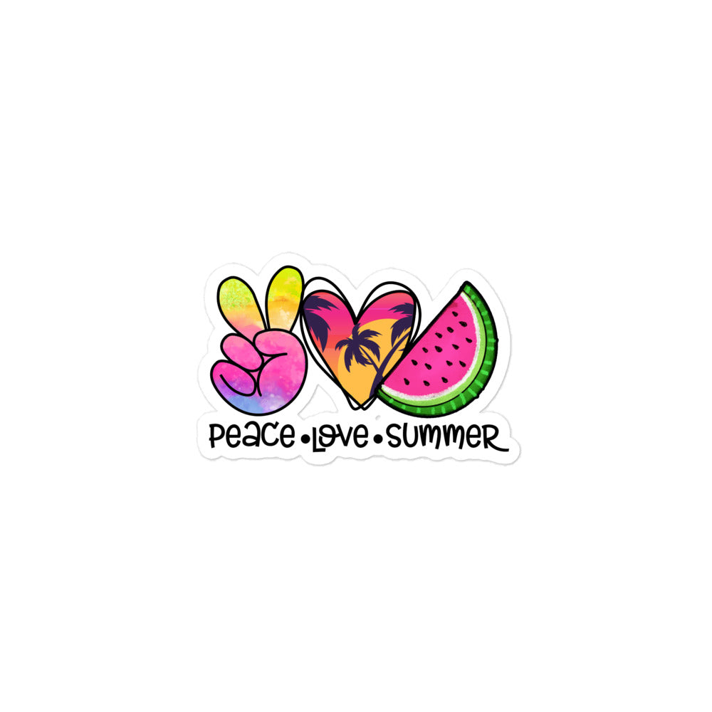 Peace Love Summer 6 - Bubble-free stickers