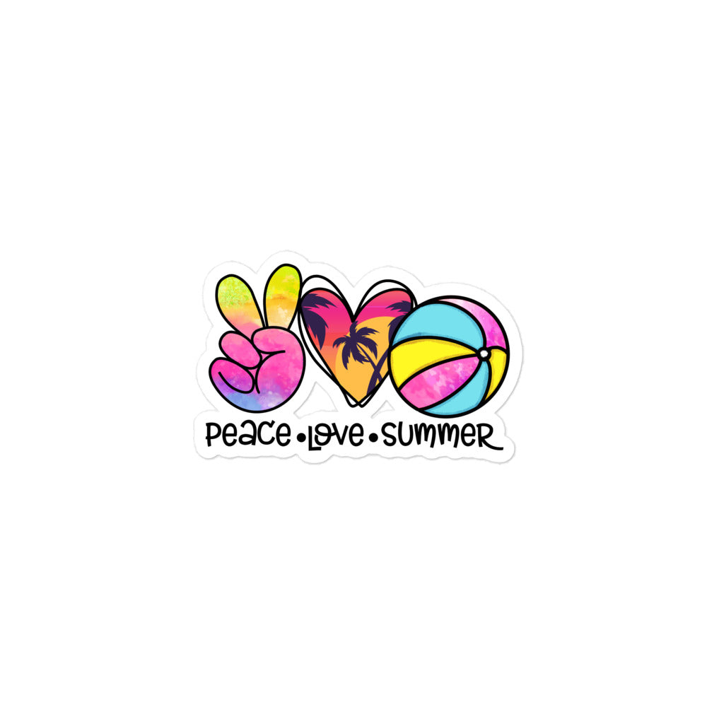 Peace Love Summer 5 - Bubble-free stickers