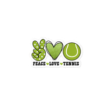 Load image into Gallery viewer, Peace Love Tennis - Bubble-free stickers
