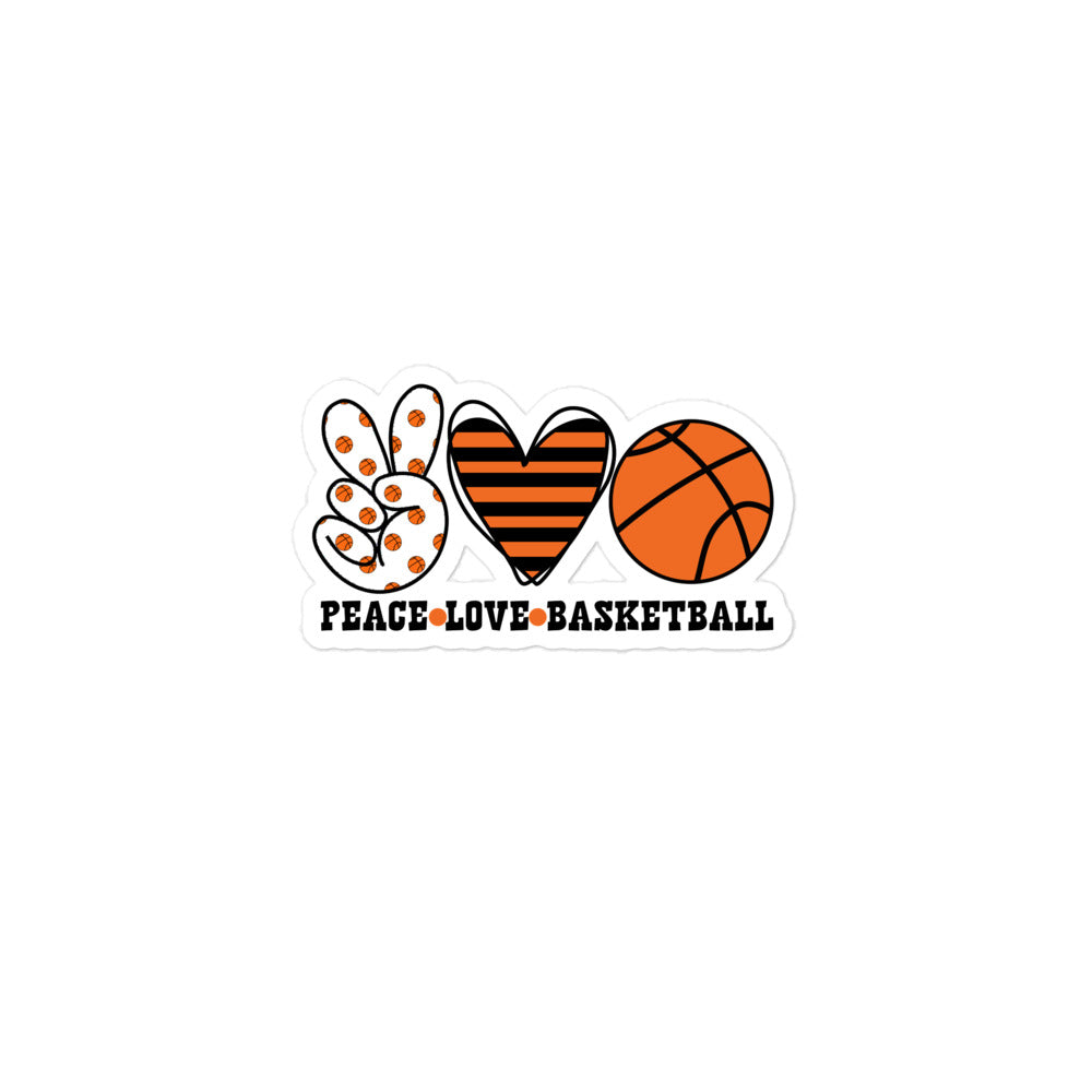 Peace Love Basketball - Bubble-free stickers
