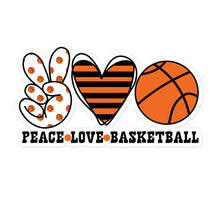 Load image into Gallery viewer, Peace Love Basketball - Bubble-free stickers
