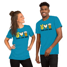 Load image into Gallery viewer, Peace Love Beer - Short-Sleeve Unisex T-Shirt
