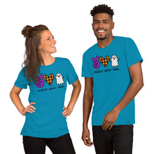Load image into Gallery viewer, Peace Love Boo - Short-Sleeve Unisex T-Shirt
