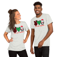 Load image into Gallery viewer, Peace Love Christmas 1 - Short-Sleeve Unisex T-Shirt
